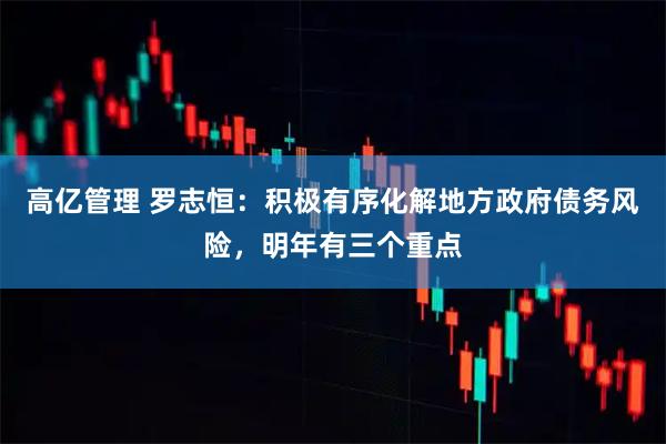 高亿管理 罗志恒：积极有序化解地方政府债务风险，明年有三个重点
